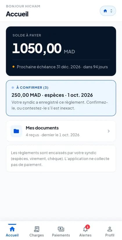 Accueil du résident